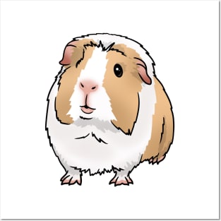 Cream Dutch Crested Guinea Pig Posters and Art
